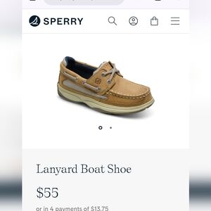 Sperry Kids Lanyard Tan Boat Shoes